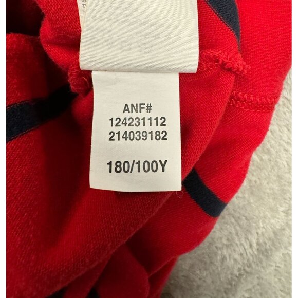 ABERCROMBIE FITCH AF MUSCLE RAISED LOGO STRIPPED RED SWEATER MEDIUM MENS SWEATER - Picture 8 of 8